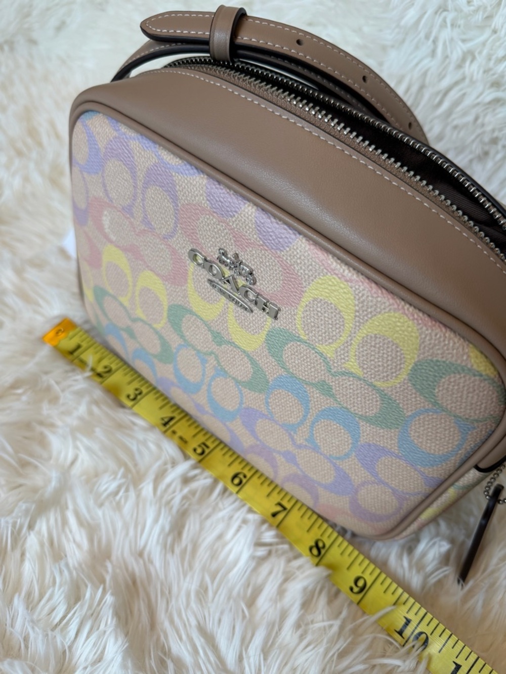 Coach Jamie Signature Multicolor/Rainbow Camera Zip Closure Crossbody - Picture 10 of 12